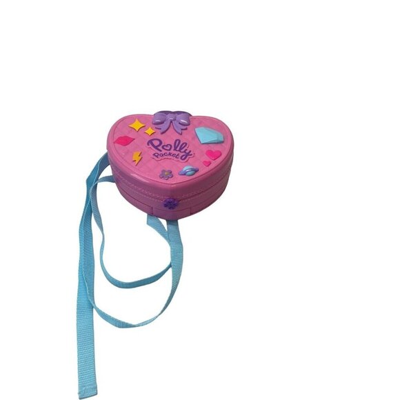 Polly Pocket Tiny Is Mighty Theme Park Backpack Pink Heart Carry Case Kids Toy - Picture 5 of 7
